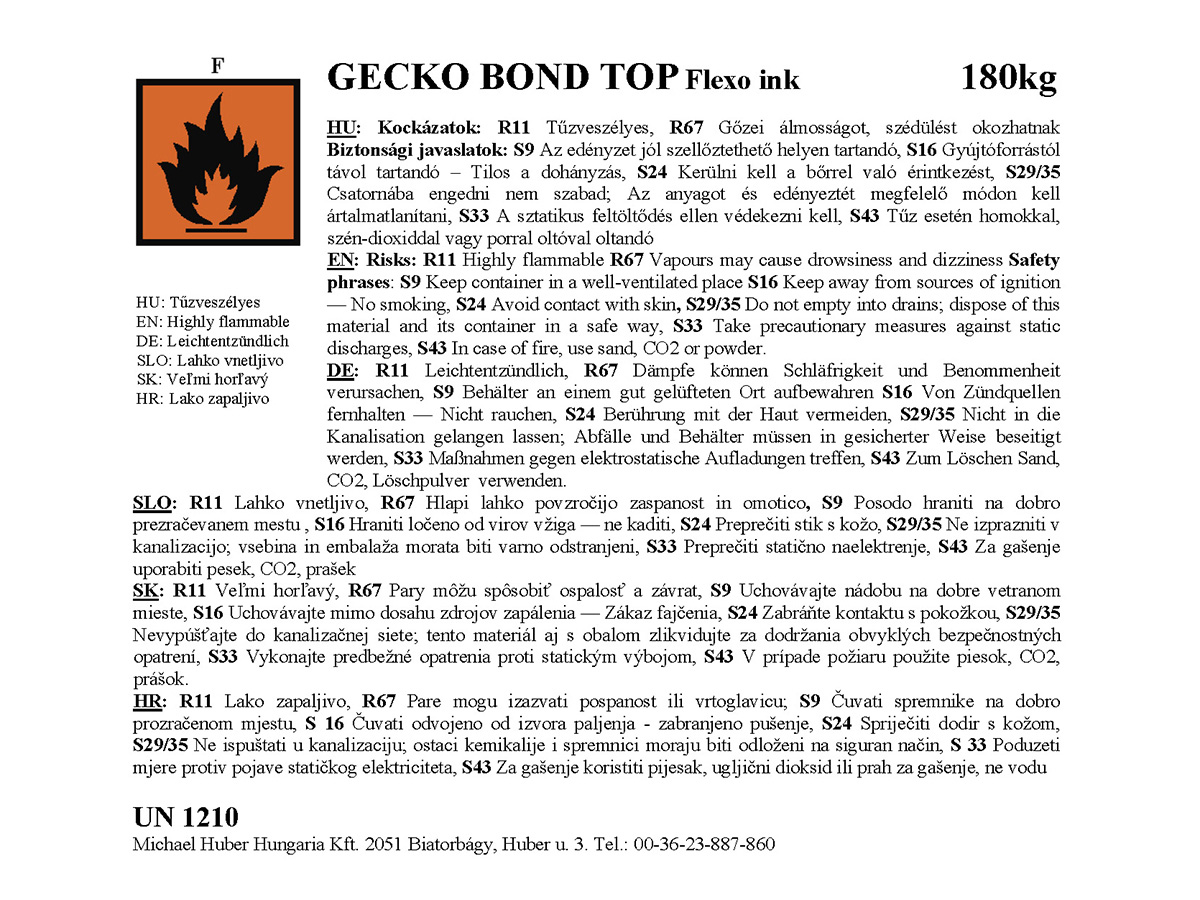 Gecko Bond Top címke