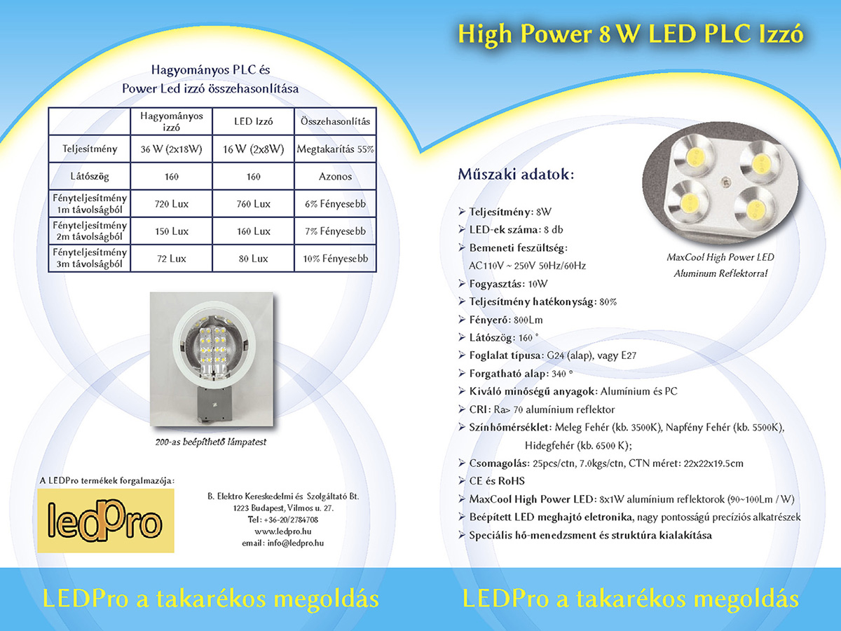 LEDPro szórólap előlap